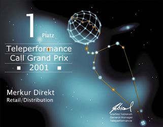 Urkunde Teleperformance Call Grand Prix 2001